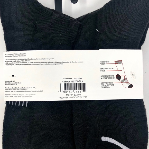 Spyder Men’s Crew Socks | 5 Pairs - Picture 5 of 7